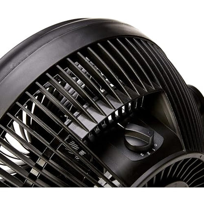 Amazon Basics Air Circulator Fan, Desk Fan for Bedroom, Home and Office, With 90-Degree Tilt Head, 3 Speed Settings, Lightweight (4.2 LBS), 70 Watts, Black, 14.8"Wx7.6"Dx14.1"H - size: 14.8"W x 7.6"D x 14.1"H