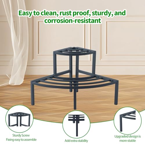 Outdoor Plant Stand Aluminum Lightweight Flower Rack Rustproof | Rustproof WaterProof and Rust-Free Corner Shelf Ladder Rack Perfect for Indoor and Outdoor Greenery Display