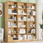 Triple Wide Bookshelf, 6 Tier Large Bookshelf, Natural Bookcase with 18 Open Display Shelves, 71.6'' Tall Book Case and Book Shelves for Living Room, Home Office, Library - color: Natural, size: Wide 59.1 Inch-1pc