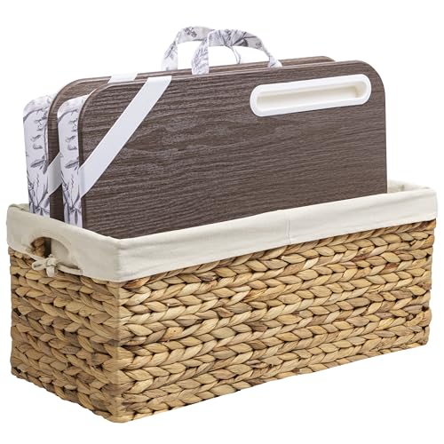 LAPGEAR Designer Lap Desk – Hummingbird Toile, 2-Pack with Storage Basket - color: Hummingbird Toile, size: 2-Pack + Basket
