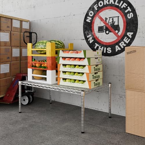 21" Deep x 36" Wide x 14" Height Wire Shelving Kit | 1-Tier | NSF Commercial Storage Rack Unit - size: 21" Deep x 36" Wide