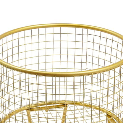 Wire Metal Deep Set Rolling Laundry Basket,Mesh Wire Laundry Basket Storage Cart for Bathroom Bedroom Dirty Clothes Storage (F) - size: F