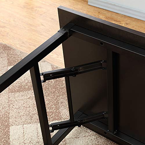Need Home Office Desk - 62 Inches Large Computer Desk Sturdy Black Table Foldable Desk Gaming Computer Table No Assembly Required AC5CB 62inch - color: Black & Black Frame, size: 62 inch