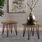 Christopher Knight Home Geania Indoor Industrial Acacia Wood Side Table, Teak Finish With Rustic Metal