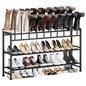 DIMJ Boot Rack 4-Tier - Black Metal Boot Storage Rack Tall Boots Organizer, Multiuse Shoe Rack for Boots, Sneakers, High-Heel, Entryway, Fits 10 Pairs - size: 4-Tier - 10 Pairs