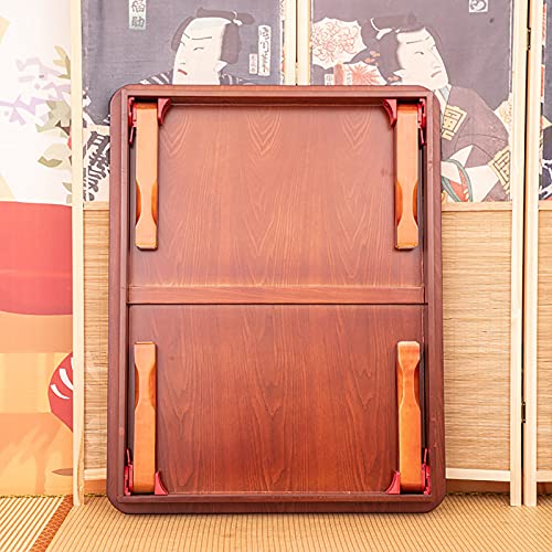 SH-tables Folding Coffee Table, Korean Tatami Low Wooden Table, Hand-Painted Bay Window Dining Table (Size : 80x60×29cm) - size: 31.5x23.6×11.4IN