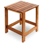 Utoplike Teak Outdoor Side Table for Patio, Adirondack Sides Tables | Pool Coffee Accent Table, Wood End Tables for Garden, Backyard, Bed, Living Room, Couch - size: 1-Tier