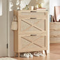 LEYAOYAO Shoe Cabinet Storage for Entryway with 2 Flip Drawers Rack Narrow Organizer Slim Hidden Wood Shoe Cabinet Furniture Natural Oak - color: Natural Oak