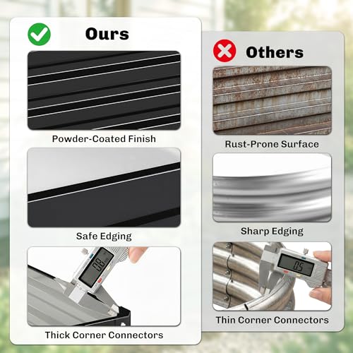 Outsunny Galvanized Raised Garden Bed, 4' x 4' x 1' Metal Planter Box, for Growing Vegetables, Flowers, Herbs, Succulents, Gray - color: Gray, size: 4' x 4' x 1'