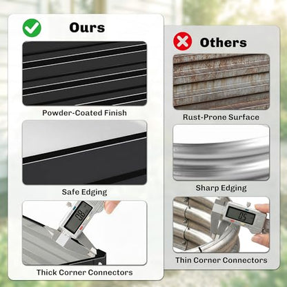 Outsunny Galvanized Raised Garden Bed, 4' x 4' x 1' Metal Planter Box, for Growing Vegetables, Flowers, Herbs, Succulents, Gray - color: Gray, size: 4' x 4' x 1'