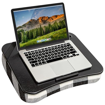 LAPGEAR Designer Lap Desk – Buffalo Check, 2-Pack with Storage Basket - color: Buffalo Check, size: 2-Pack + Basket