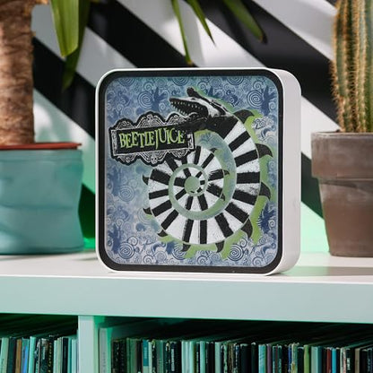 Numskull Official Beetlejuice Acrylic Logo Desk Lamp Wall Light for Bedroom, Office, Home, Study, Work - for Fans of Beetlejuice Merchandise - color: Blue