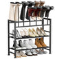 DIMJ Boot Rack 4-Tier - Black Metal Boot Storage Rack for Tall Boots Organizer Tall Boots, Multiuse Shoe Rack for Boots, Sneakers, High-Heel, Entryway, Fits 6 Pairs - size: 4 Tier - 6 Pairs