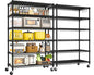 PrimeZone 6 Tier Wire Shelving with Wheels 79''H 1500lbs Storage Shelves NSF Certified Heavy Duty Steel Metal Shelf Adjustable Rolling Rack Kitchen Garage Closet Pantry Laundry 79''HX36''WX16''D 2Pcs - size: 36" W x 16" D x 79" H