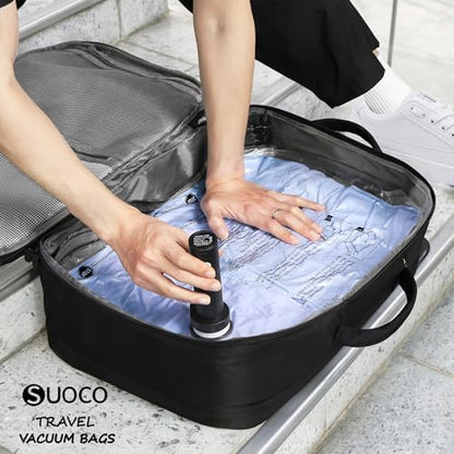 Travel Vacuum Bags for Clothing with Rechargeable Electric Pump, Compression Packing Cubes Organizer Storage for Luggage Suitcase, Space Saver Seal Bags for Vacation Cruise, 8 Medium - style: 8 Medium
