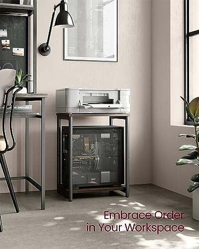 VASAGLE Side Tables Set of 2, Small End Table, Nightstand for Living Room, Bedroom, Office, Bathroom, Chestnut Brown and Classic Black ULET272B74 - color: Chestnut Brown + Classic Black