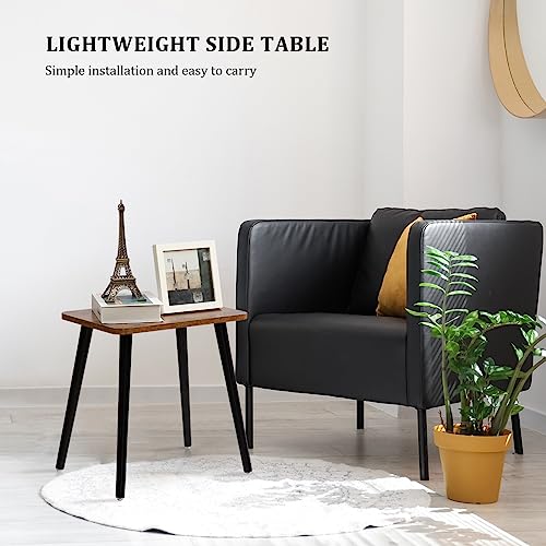 FORAOFUR Side Table, Rectangular Wooden Small End Table, Small Accent Table for Living Room, Bedroom and Balcony, Modern Side Tables for Spaces Home Decor, Easy Assembly | Wooden legs with modern rectangular design, fits living/bedroom, compact, quick ass