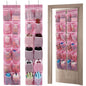 GOMAJI Over the Door Hanging Shoe Organizer, 12 Large Pockets, 2-Pack - color: Pink