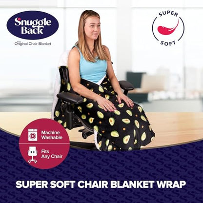 The Original Office Chair Blanket by SnuggleBack; Cozy Comfy Office Desk Chair Wrap Attaches for Hands-Free Warmth. Stay Warm In The Winter or Summer. (Buffalo Plaid Patterned Fleece) - color: Buffalo Plaid