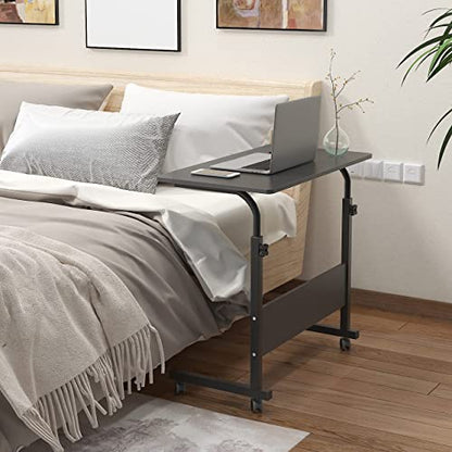 Side Table with Wheels, Home Snack Side Table with Castors Mobile End Table,Black,05#1-80BK-S8-US - color: Black, size: 31.5 inches
