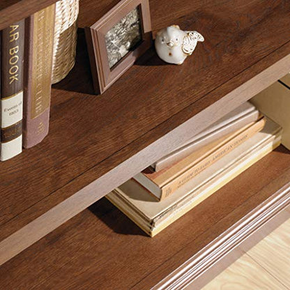 Sauder 2 Tier Book Shelf Wooden Bookcase Multipurpose Bookshelf for Home Office, Living Room, in Oiled Oak - color: Oiled Oak Finish