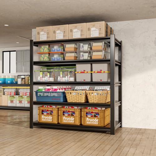 36" W Garage Shelving,5-Tier Heavy Duty Shelving Unit,3000LBS Adjustable Metal Storage Shelves,Storage Rack Units for Industrie,Shed,Warehouse,Basement,Black,35.4" W x 15.7" D x 72" H - size: 15.7"Dx35.4"Wx72"H