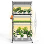 Bstrip Plant Shelf with Grow Light, Tall Grow Light Shelf, Plant Stand with 6 Pack 90W Full Spectrum Plant Lights for Indoor Plants, Seed Starting, Seed Tray, 35.4" Lx13.8 Wx70.8 H