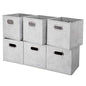HSDTCollapsible Cloth Cubes Storage Bins Baskets Boxes Grey-White Lattice Pattern 10.5 x 10.5 x 11 Inches - Pack of 6,QY-SC14-6,Brush gradient(Set of 3) - color: Gray-white dots(Set of 6)