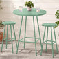 Best Choice Products 3-Piece Patio Dining Set, Bar Height, Outdoor Bistro Set, Outdoor Round Bar Table w/ 2 Bar Stools, Steel - Sage - color: Sage