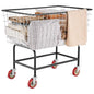 VEVOR Wire Laundry Cart, 3.8Bushel Wire Laundry Basket with Wheels, 32.5''x21.3''x29.9'', Commercial Laundry Basket, Steel Frame with Chrome Finish, 4'' Casters, Wire Cart for Laundry - size: 3.8 Bushel--32.5''x21.3''x29.9''