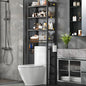 Over-The-Toilet Storage Rack, 4-Tier Bathroom Organizer Shelf Over Toilet with Adjustable Shelf and Basket, Freestanding Space Saver Bathroom Shelves Above Toilet for Room (Oak Gray) - color: Oak Gray