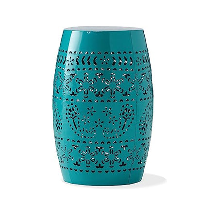 Christopher Knight Home Ruby Outdoor 12" Iron Side Table, Teal - color: Teal