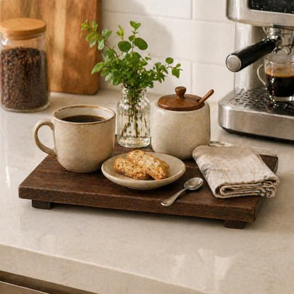 Wood Riser Pedestal Stand 12 x 7 Inch,Decorative Bathroom Counter Organizer, Farmhouse Decor Pedestal Stand Wood Riser, Display Kitchen Accessories Soap Holder for Sink, Counter,Vanity