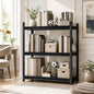 Book Shelves Book Shelf 3 Tier Freestanding Horizontal Metal Shelving Unit Media Display Stand Organizer Console for Living Room Hallway Entryway, Office Desk Side. 31.5"H × 35.4"W × 11.8"D - size: 3-Tier, 31.5"H × 35.4"W × 11.8"D