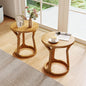 Kinfant Accent Side Table - Vintage Wood End Table Sofa Table with Bottom Shelf for Living Room, Bedroom, Office (2-Pack-Brown) - style: 2-pack-Brown