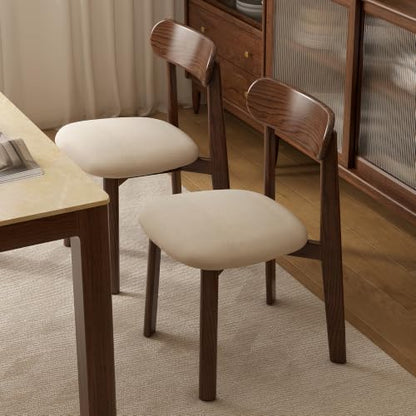 47’’-63’’ Oak Extendable Dining Table and Chairs & Bench, Solid Wood Folding Kitchen Table, Mid Century Dinner Table for Kitchen, Apartment, Living Room (Walnut, 63''+2Chairs-HSB+47'' Bench) - color: Walnut, size: 63''+2Chairs-HSB+47'' Bench