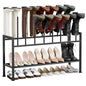 DIMJ Boot Rack 3-Tier - Black Metal Boot Storage Rack for Tall Boots Organizer Tall Boots, Multiuse Shoe Rack for Boots, Sneakers, High-Heel, Entryway, Fit for 8 Pairs, Black - size: 3-Tier - 8 Pairs