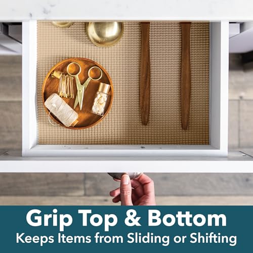 EasyLiner Select Grip Shelf Liner - Easy to Install & Cut to Fit - Non Slip, Non Adhesive, Drawer Shelf & Cabinet Liner for Kitchen, Bathroom, Pantry Cupboards, 20 in x 6 ft (6 Rolls), 36 ft, White - color: White, size: 20-Inch x 6 Feet (Pack of 6)