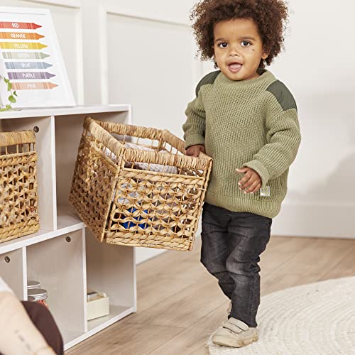 ECR4Kids Streamline 5-Compartment Storage Cabinet, 24in, Classroom Furniture, White Wash - color: White Wash