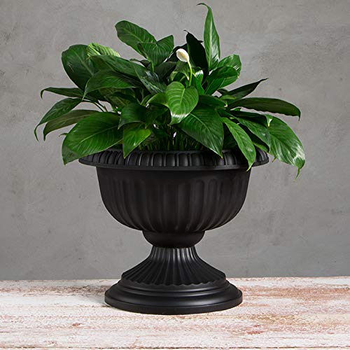 Root & Vessel, 39188.03, Grecian Urn Planter, 18-Inch, Black - color: Black, size: 18-Inch