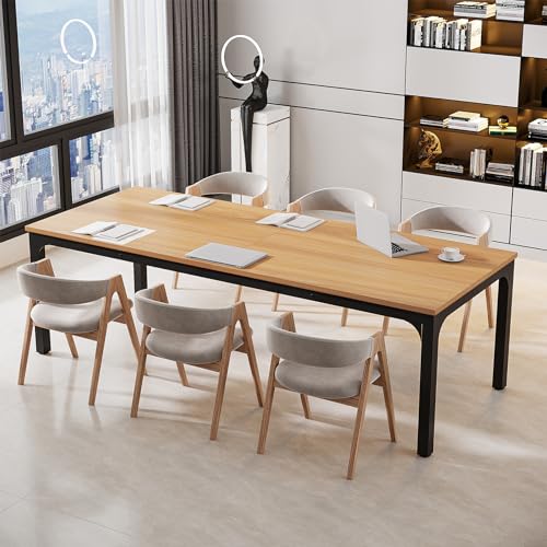 Tribesigns 6.5 FT Conference Room Table, 78.74" W x 27.56" D Large Office Conference Table, Modern Seminar Meeting Table Desk for Boardroom, Meeting Room (1, Natural) - color: Natural