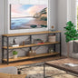 Tribesigns 71" Sofa Tables,Extra Long Couch Table, Narrow Long Console Table, Entryway Table,Sofa Table with 3 Tiers Storage Shelves (Light Brown) - color: Light Brown