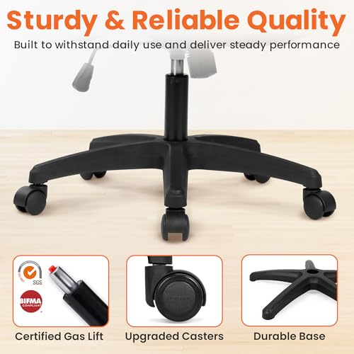 NEO CHAIR Office Desk Chair Gaming Computer High Back Support Mesh Comfy Seat with Adjustable Ergonomic Headrest Lumbar Rolling Flip-up Armrests and Wheels (Black) - color: Black