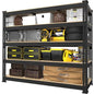 PrimeZone 48" W x 18" D x 72" H Garage Shelving Heavy Duty - Adjustable Metal Storage Shelves, 5 Tier Industrial Shelving Unit, Utility Shelf Rack for Basement, Warehouse, Pantry, Closet, Black - size: 48" W x 18" D x 72" H