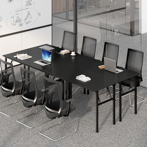 Need Home Office Desk - 60 Inches Large Computer Desk Sturdy Black Table Foldable Desk Gaming Computer Table No Assembly Required AC5CB 60 inch - color: Black & Black Frame, size: 60 inch