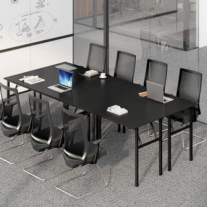 Need Home Office Desk - 60 Inches Large Computer Desk Sturdy Black Table Foldable Desk Gaming Computer Table No Assembly Required AC5CB 60 inch - color: Black & Black Frame, size: 60 inch