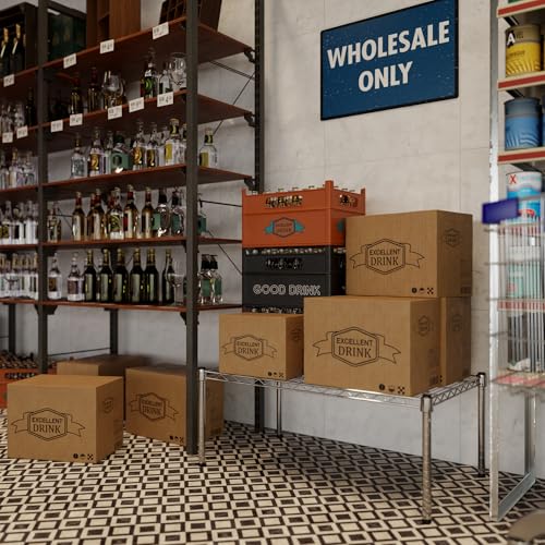21" Deep x 36" Wide x 14" Height Wire Shelving Kit | 1-Tier | NSF Commercial Storage Rack Unit - size: 21" Deep x 36" Wide