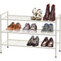 Simple Houseware 3-Tier Stackable Shoes Rack Storage Shelf, White - color: White, style: Wired Grid Panel