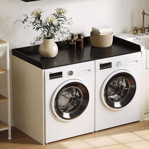 ChooChoo Washer Dryer Countertop, 1-Tier | Laundry Room Topper, Spacious Storage, For Folding Clothes & Efficient Organization, Black - color: Black, size: 1-Tier