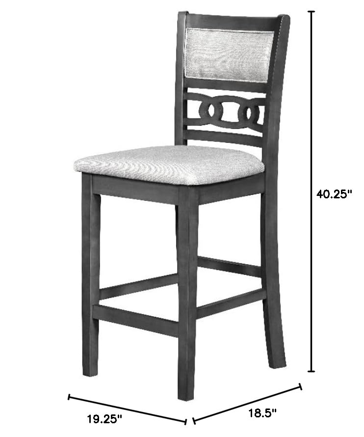 New Classic Furniture Gia Counter Chairs, Set of 2, Gray - color: Grey, size: Set of 2, style: Counter Chair